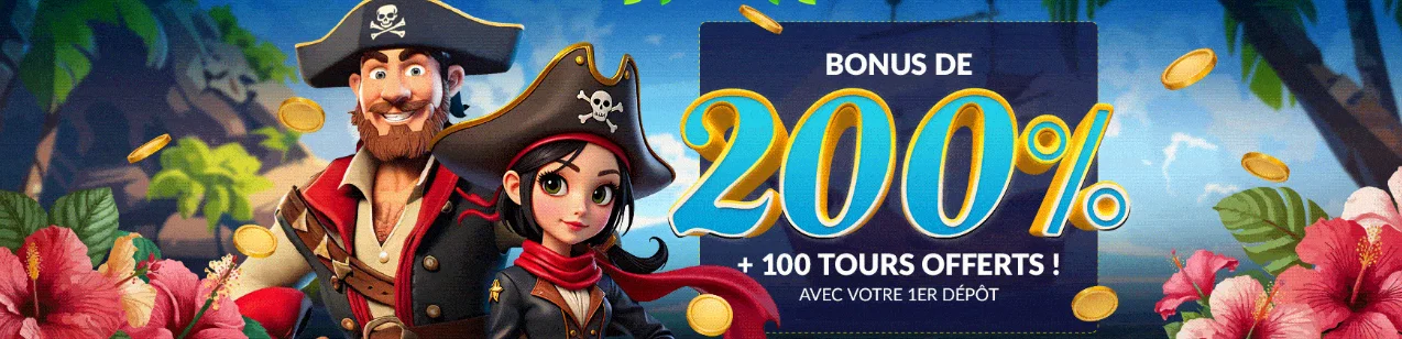 Bonus de dépôt 200% Lucky Treasure