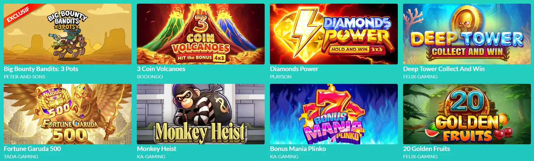 Collection de jeux de casino Lucky Treasure